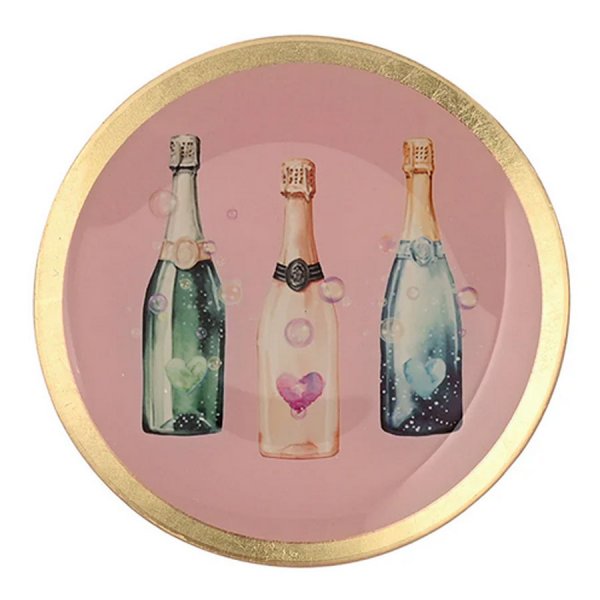 Gift Company Glass Plates Love Plates Champagne Bottles