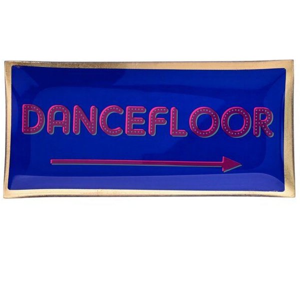 Gift Company glass plate Love Plates Dancefloor Blue