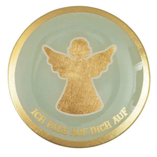Gift Company Glass Plate Love Plates Angel Round (13cm)