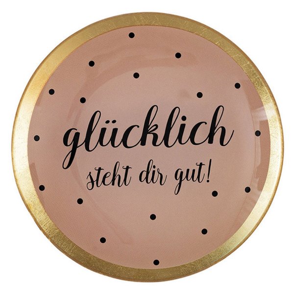 Gift Company Glass Plates Love Plates Happy suits you