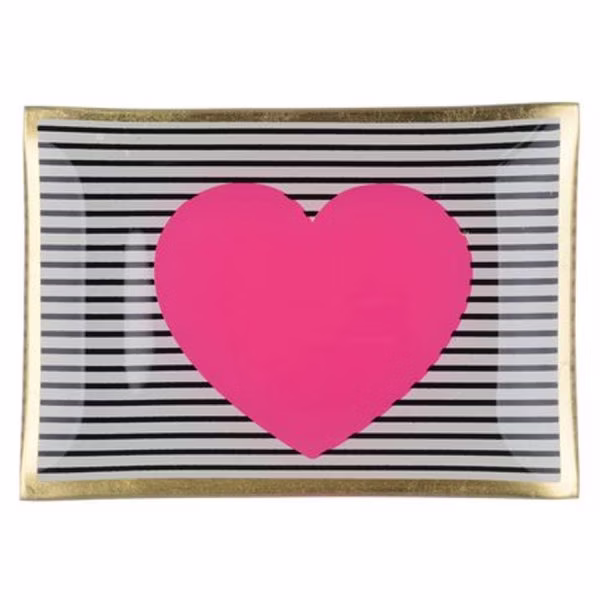 Gift Company Glass Plates Love Plates Heart Multicolored