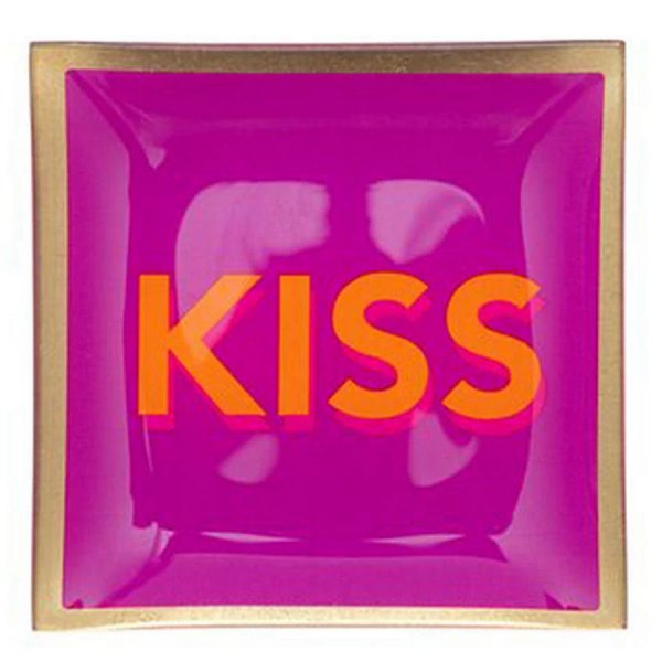 Gift Company glass plate Love Plates Kiss (10x10cm)