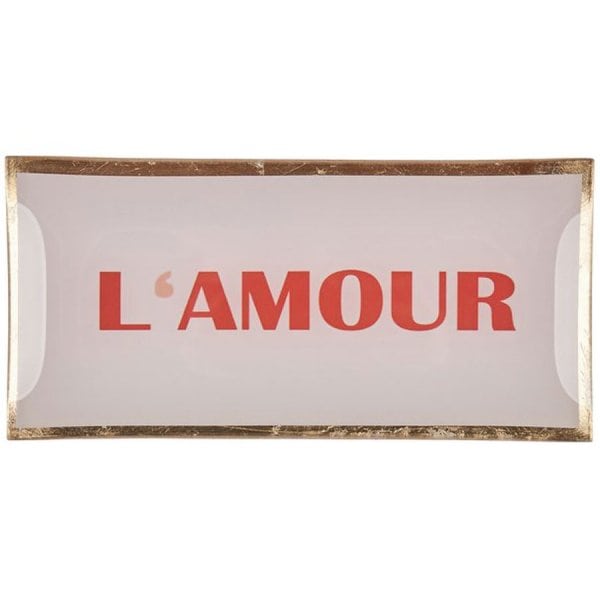Gift Company glass plate Love Plates L'amour rosé (10x21