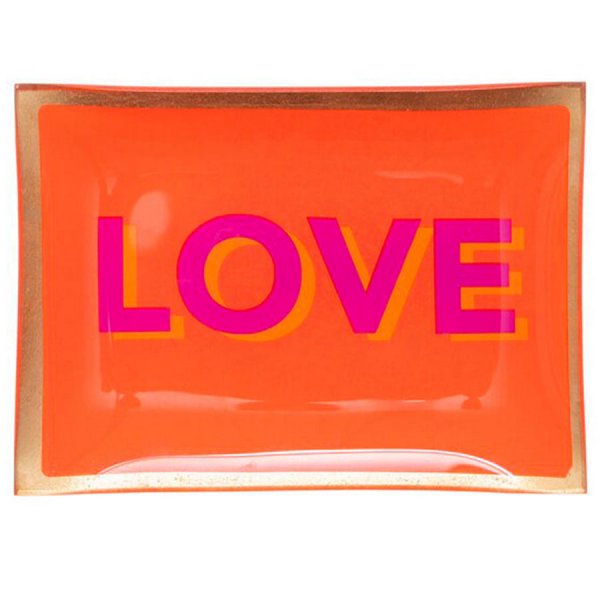 Gift Company glass plate Love Plates Love (10x14.2cm)