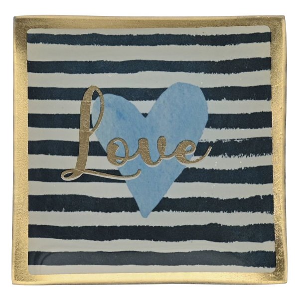 Gift Company Glass Plates Love Plates Love Striped (10x)