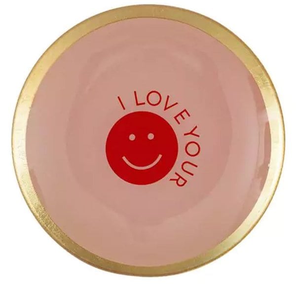 Gift Company Glass Plate Love Plates Smile I Love You (1