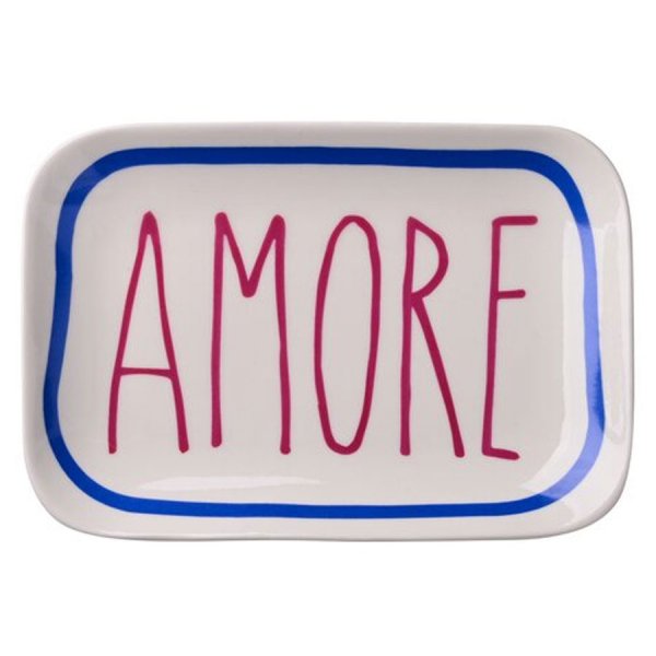 Gift Company Porcelain Plates Love Plates Amore White