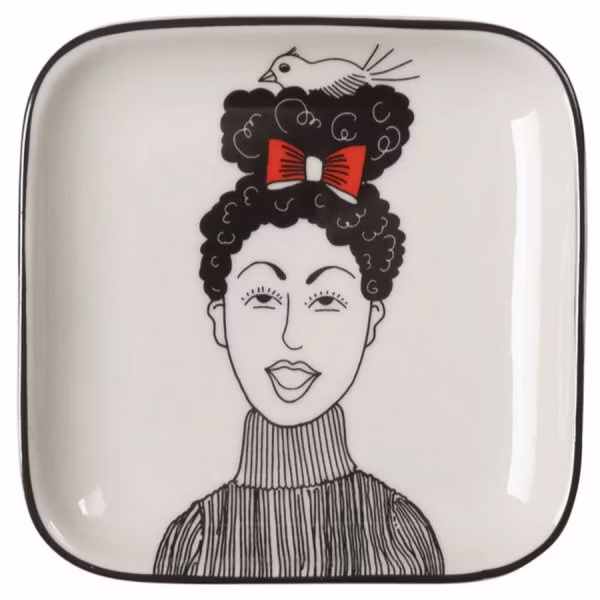 Gift Company porcelain plates Love Plates Woman with bird