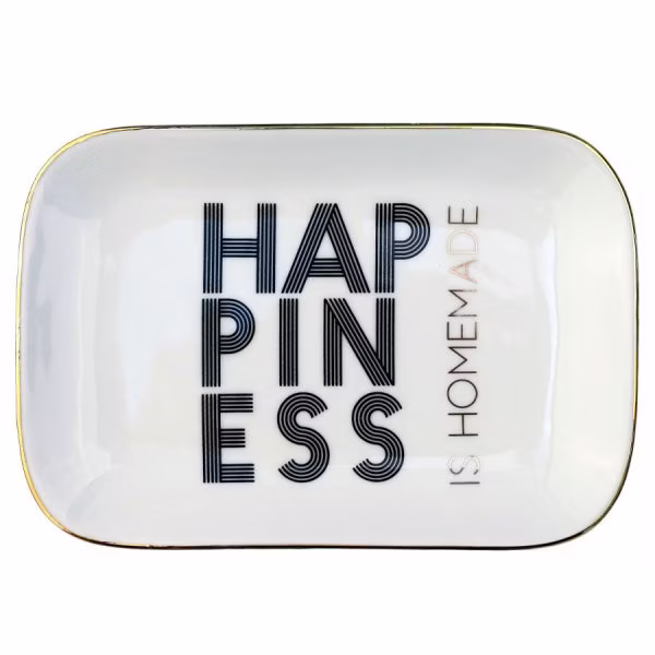 Gift Company Porcelain Plates Love Plates Happiness White
