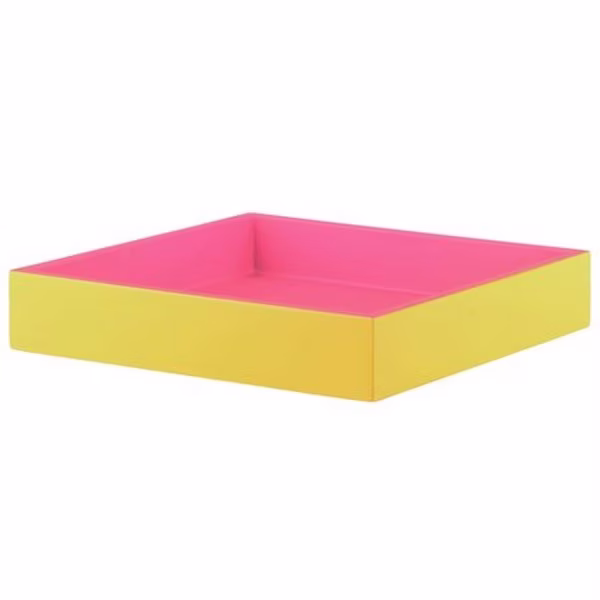 Gift Company Spa Tray, Square, Yellow Pink (19x19cm)
