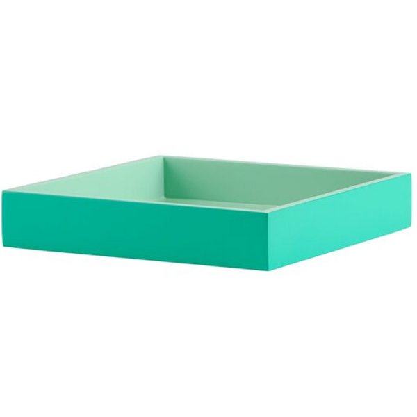 Gift Company Spa Tray, Square, Shiny Green, Light Green
