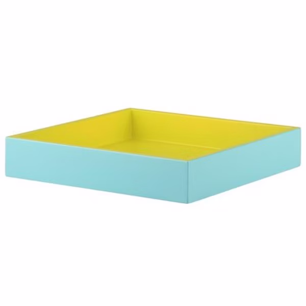 Gift Company Spa Tray, Square Turquoise Yellow (19x19)