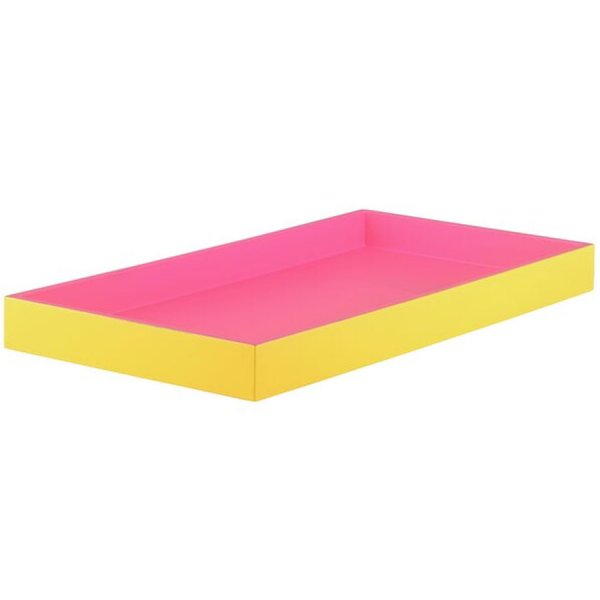Gift Company Tray Spa Rectangular Yellow Pink (40x21cm)