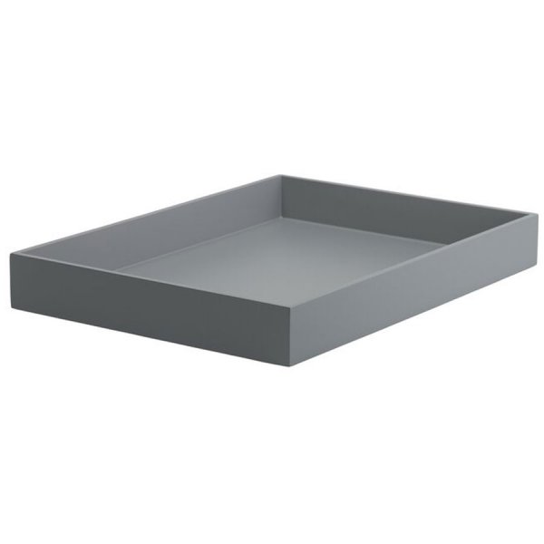 Gift Company Spa Tray Rectangular Graphite Grey (40x2