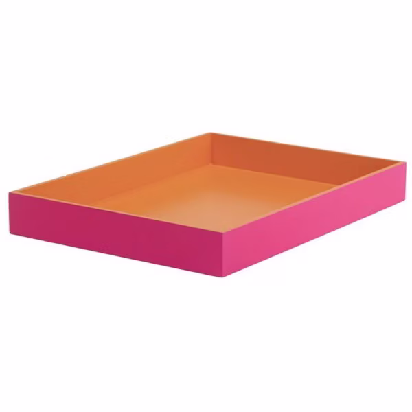 Gift Company Spa Tray Rectangular Pink Orange (40x29c)