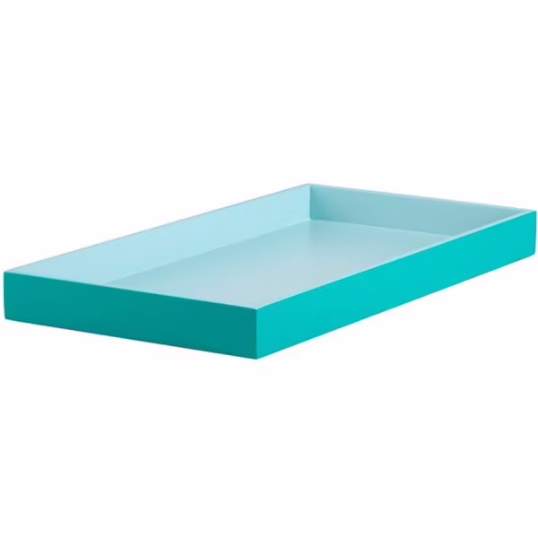 Gift Company Spa Tray Rectangular Shiny Blue Light Blue