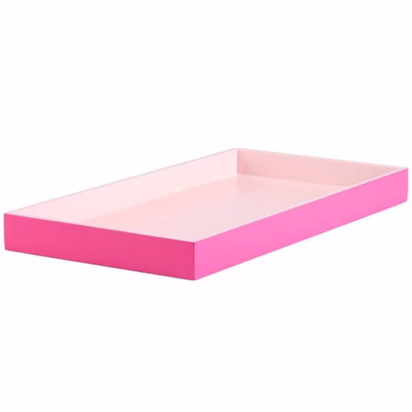 Gift Company Spa Tray Rectangular Shiny Pink (40