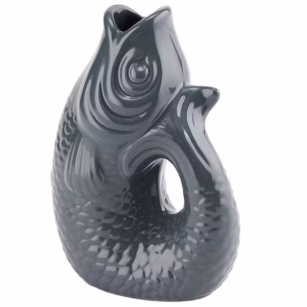 Gift Company Vase/Carafe Monsieur Carafon Fish Gray