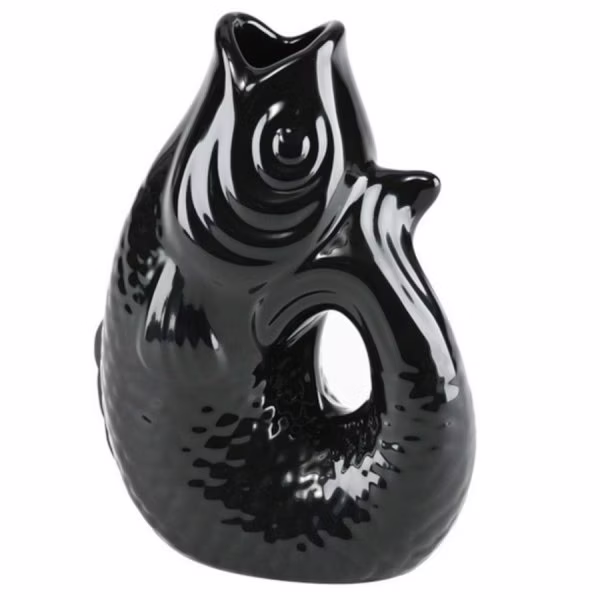 Gift Company Vase/Carafe Monsieur Carafon Fish Black