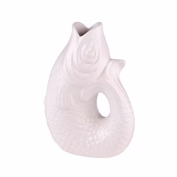 Gift Company Vase/Carafe Monsieur Carafon Fish White