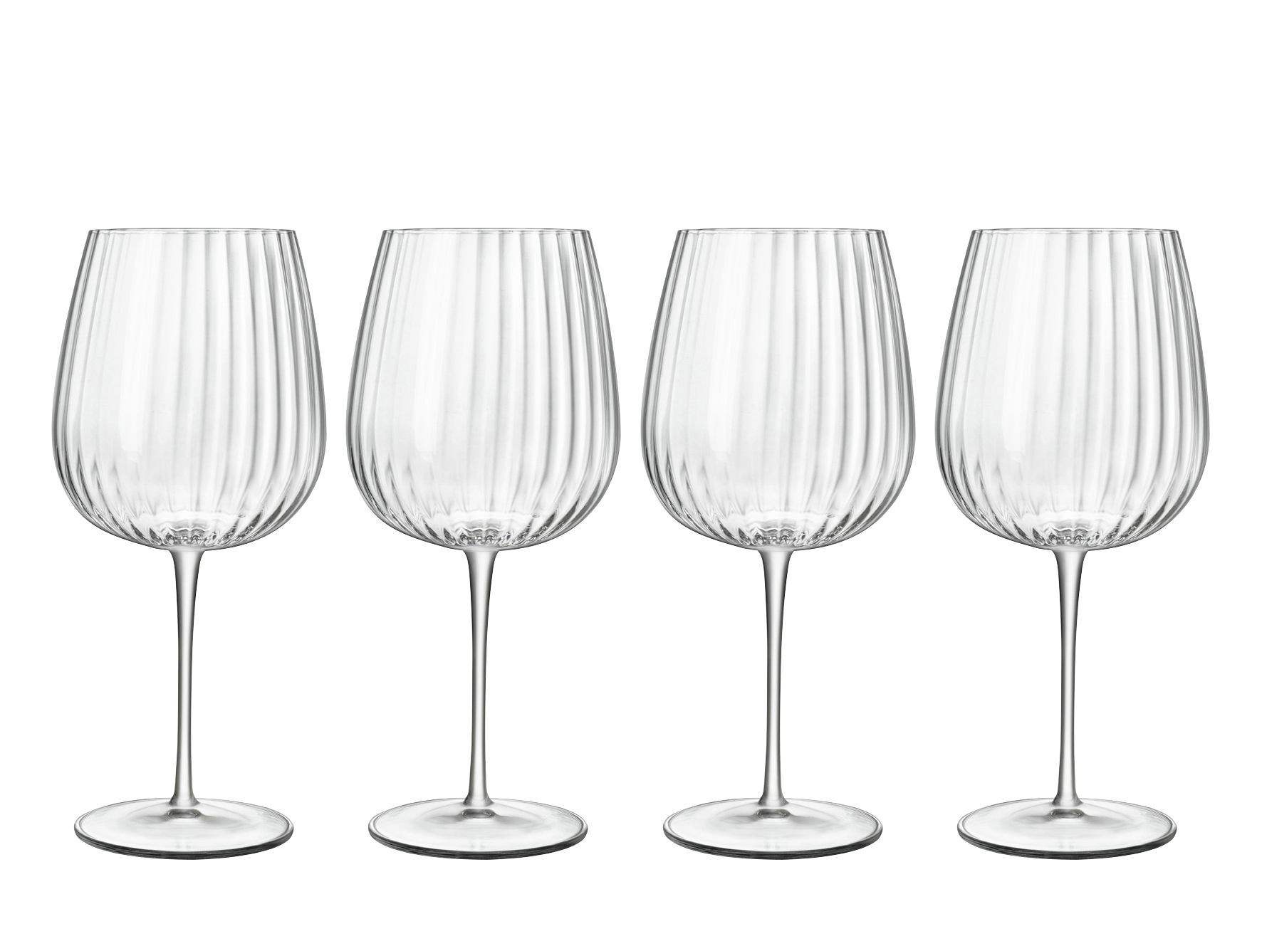 Luigi Bormioli Gin & Tonic Glass Burgundy Optica 4-pack