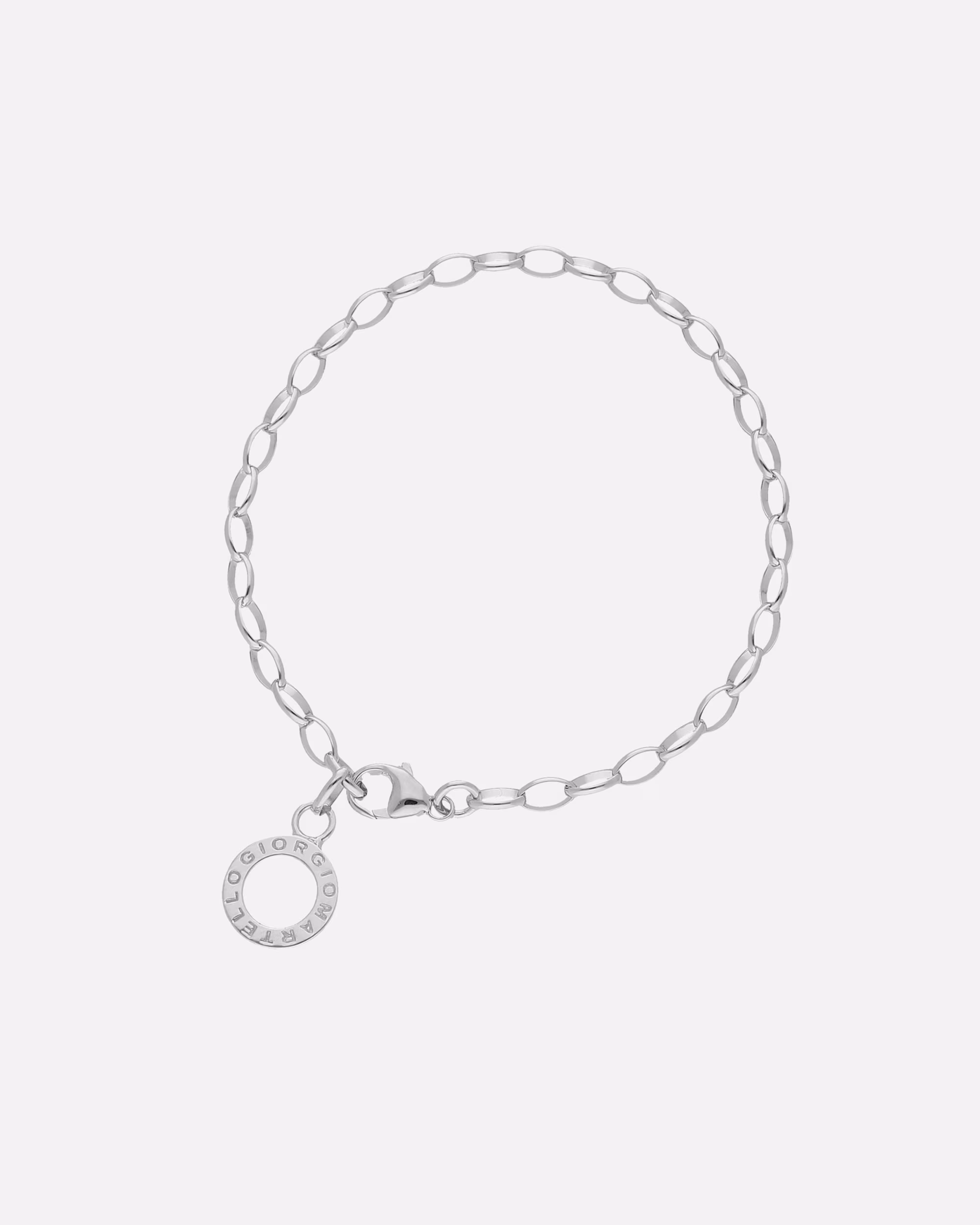 Giorgio Martello Milano bracelet bracelet with lettering for hanging charms, silver 925 16 cm