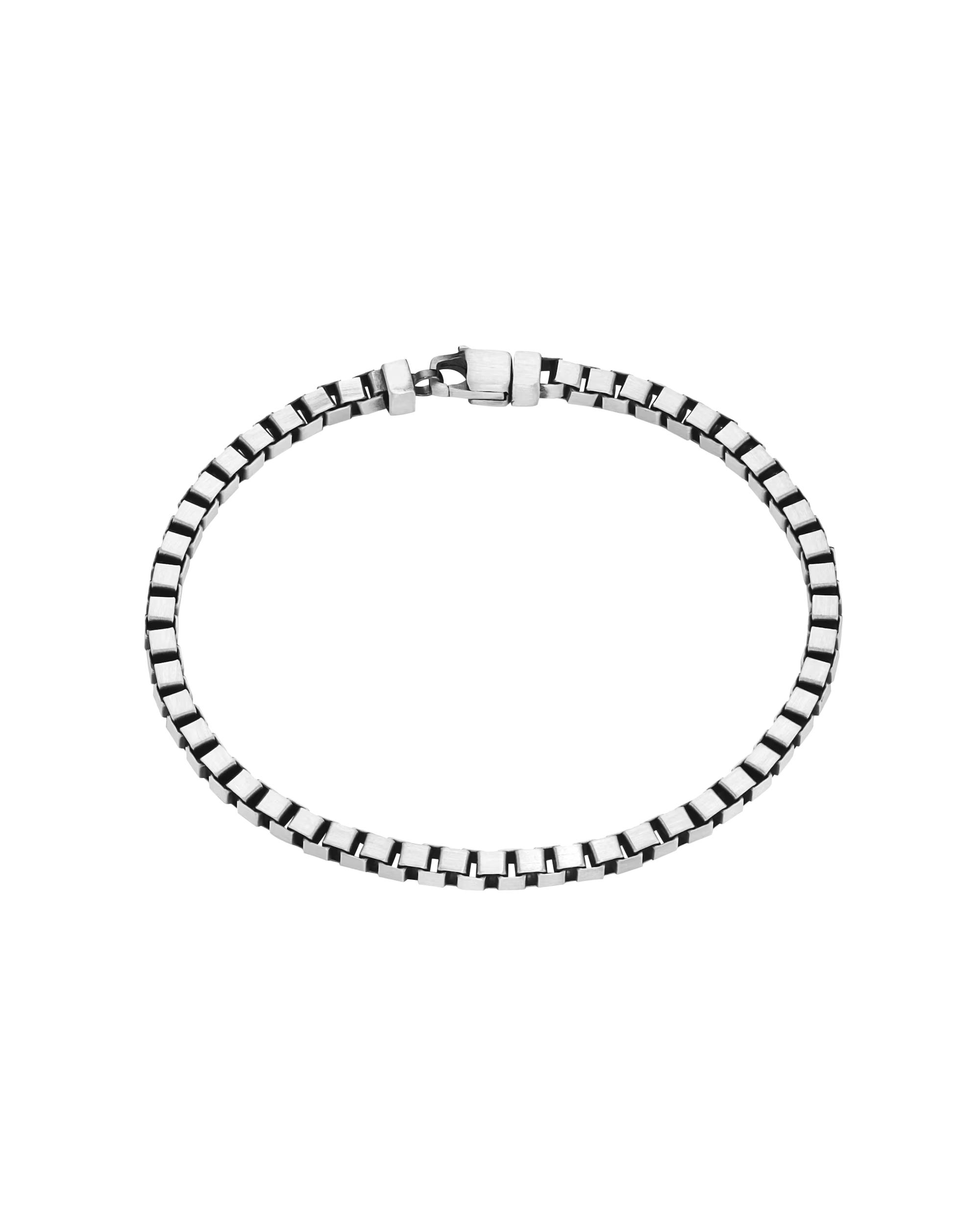 Giorgio Martello Milano bracelet bracelet Venetian chain, solid, blackened, silver 925 21 cm