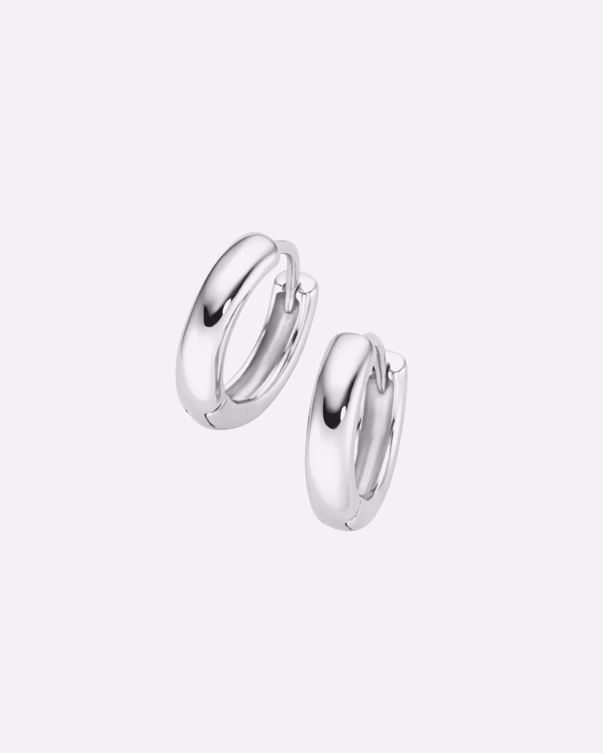 Giorgio Martello Milano hoop earrings shiny, silver 925 1 cm