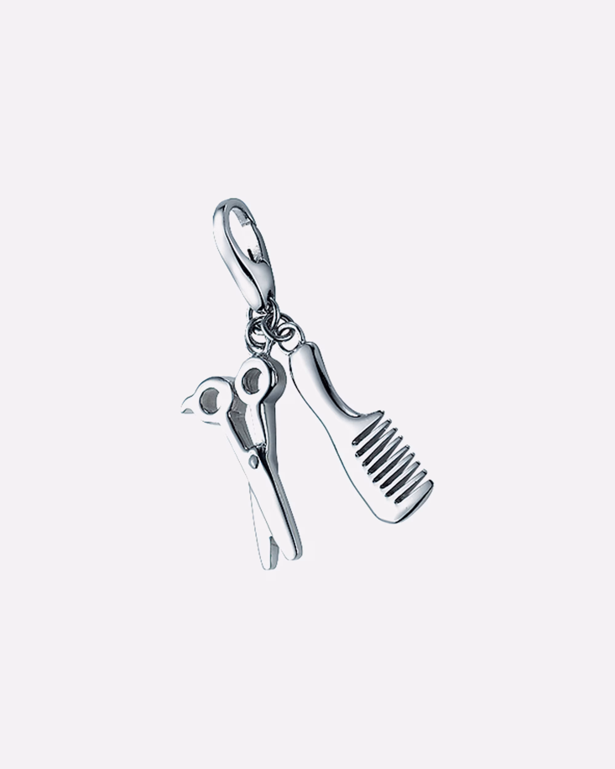 Giorgio Martello Milano jewelry pendant charm pendant comb and scissors, silver 925 Onesize