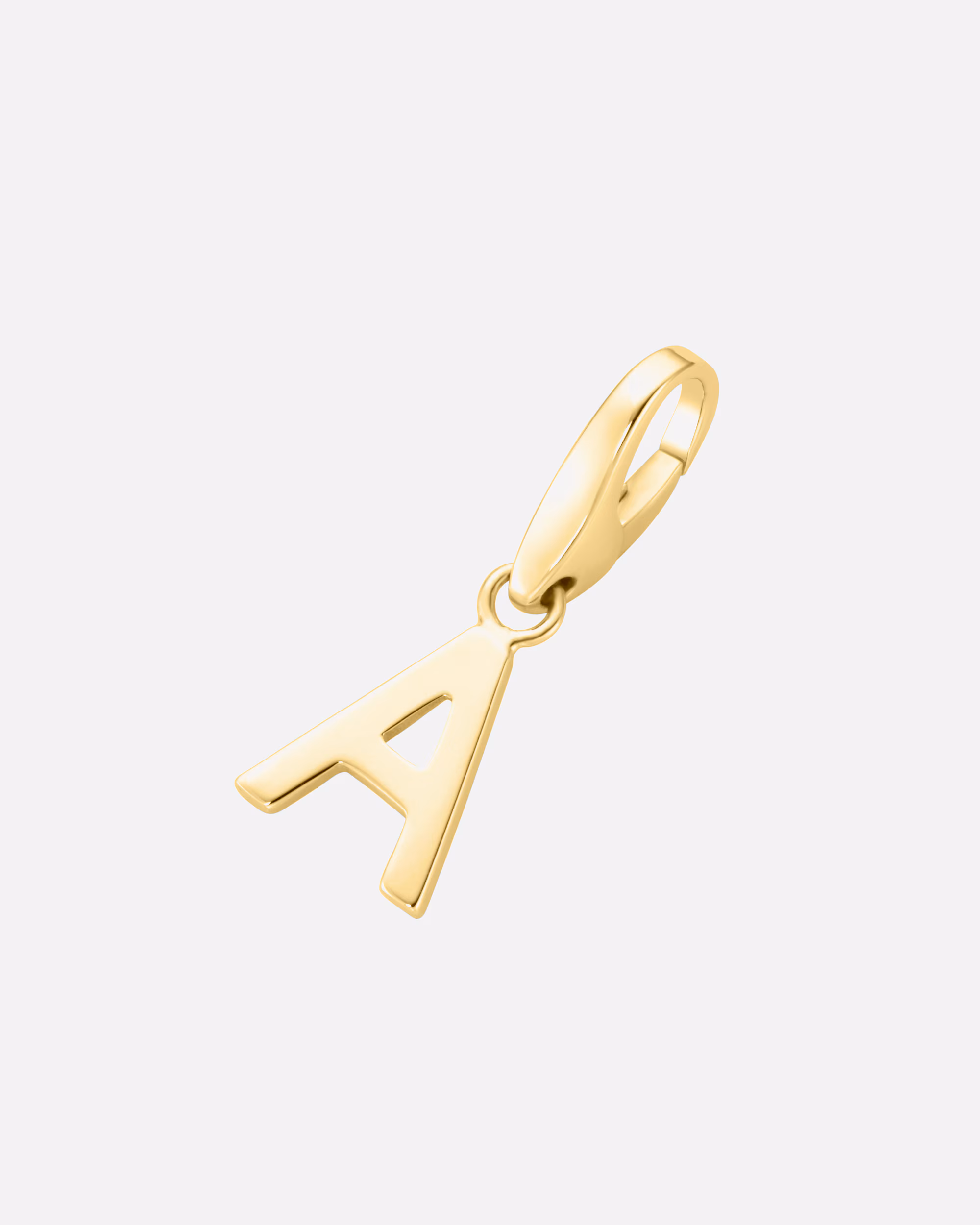 Giorgio Martello Milano jewelry pendant charm letter A, silver 925 Gold