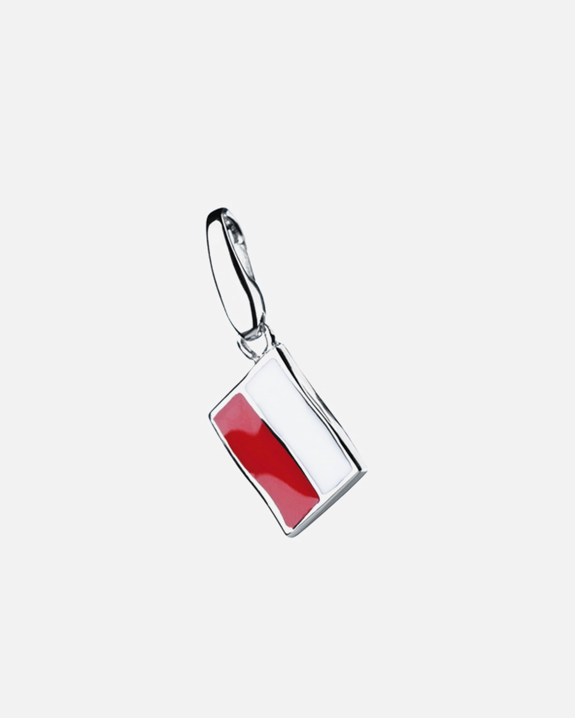 Giorgio Martello Milano jewelry pendant charm Poland flag, silver 925 Onesize