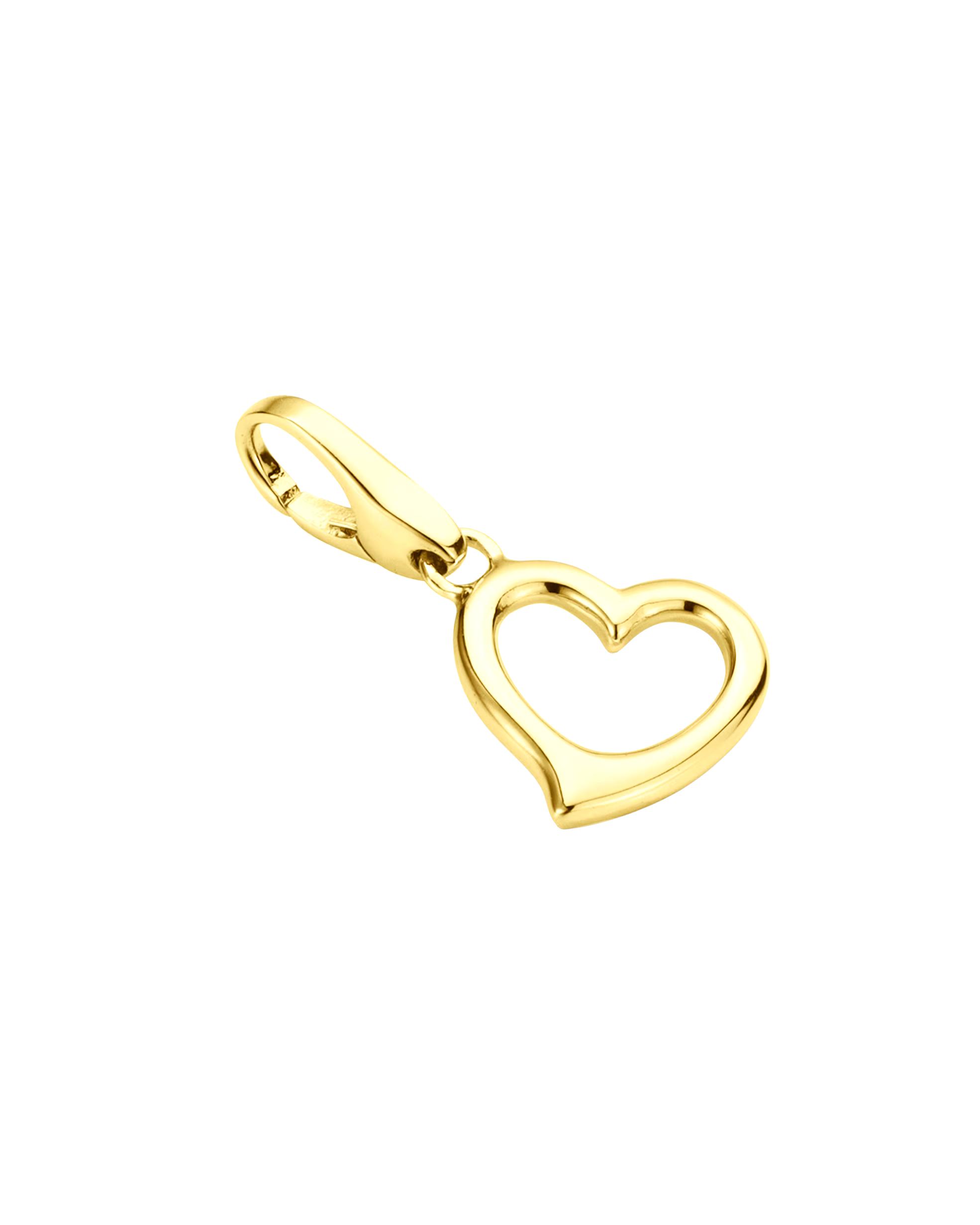 Giorgio Martello Milano jewelry pendant charm Floating Heart, gold plated, silver 925 Onesize
