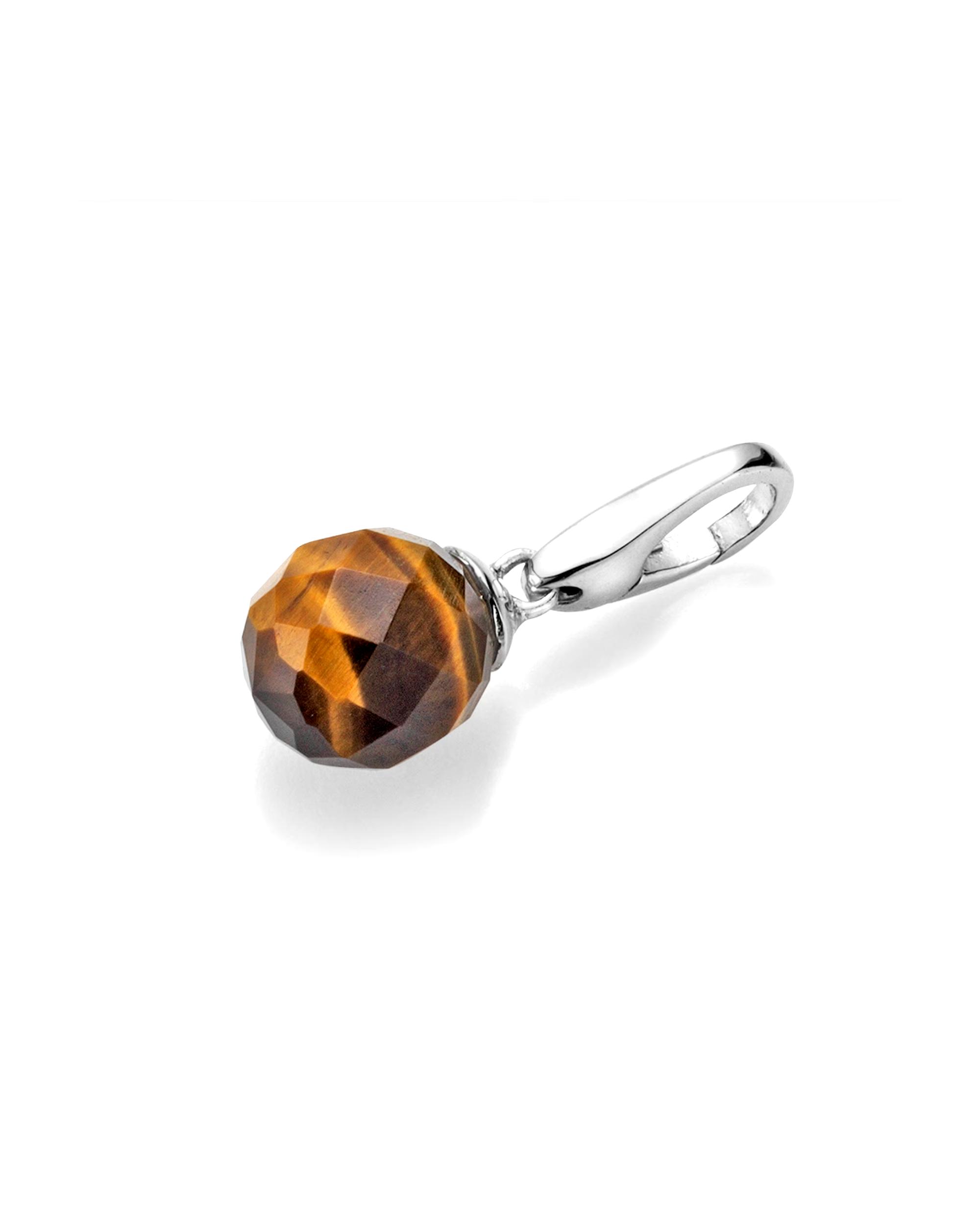 Giorgio Martello Milano jewelry pendant charm tiger eye ball with symbolic power, silver 925 Onesize