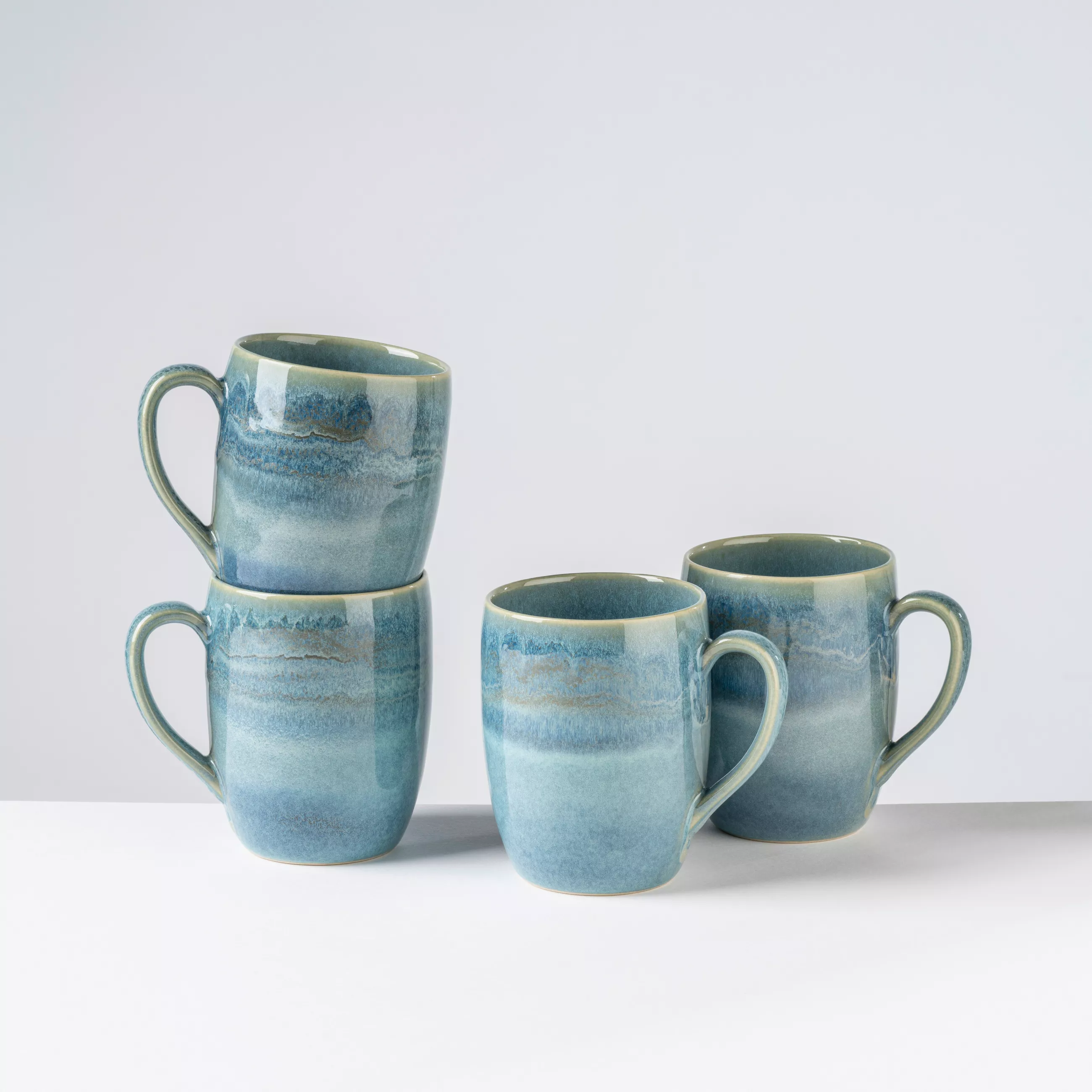Gipfelstück Summit piece COFFEE MUG SET DEEP LAKE 4-piece