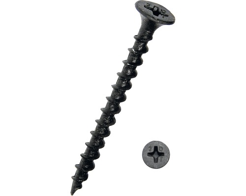 Dresselhaus Plasterboard screw drywall screw coarse thread with cross slot 3.9x25 mm phosphated, 1000 pieces