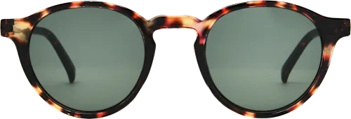 SUNDANCE Adult sunglasses, brown speckled frame, round lenses, 1 pc.