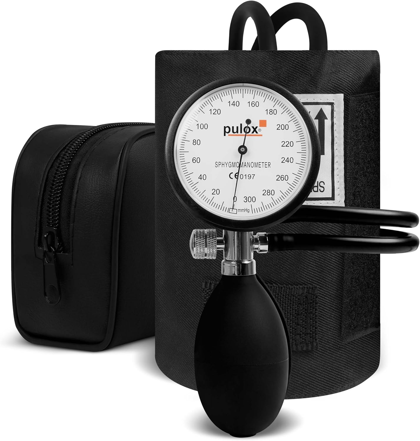 PULOX Store Pulox Manual Blood Pressure Monitor - Aneroid Sphygmomanometer for Measurement on the Upper Arm - Without Stethoscope