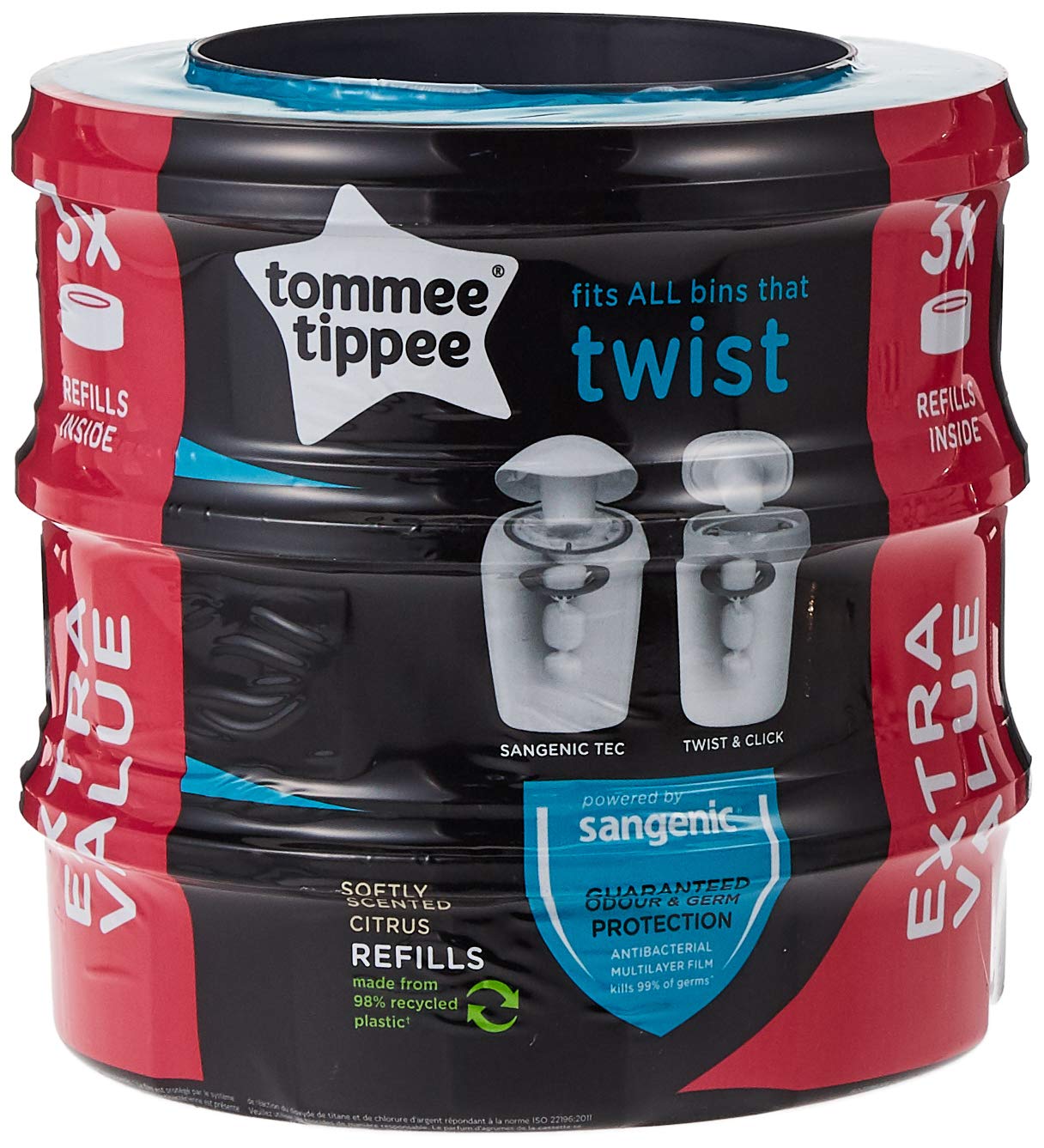 Tommee Tippee Twist Refill Cassettes Pack of 3