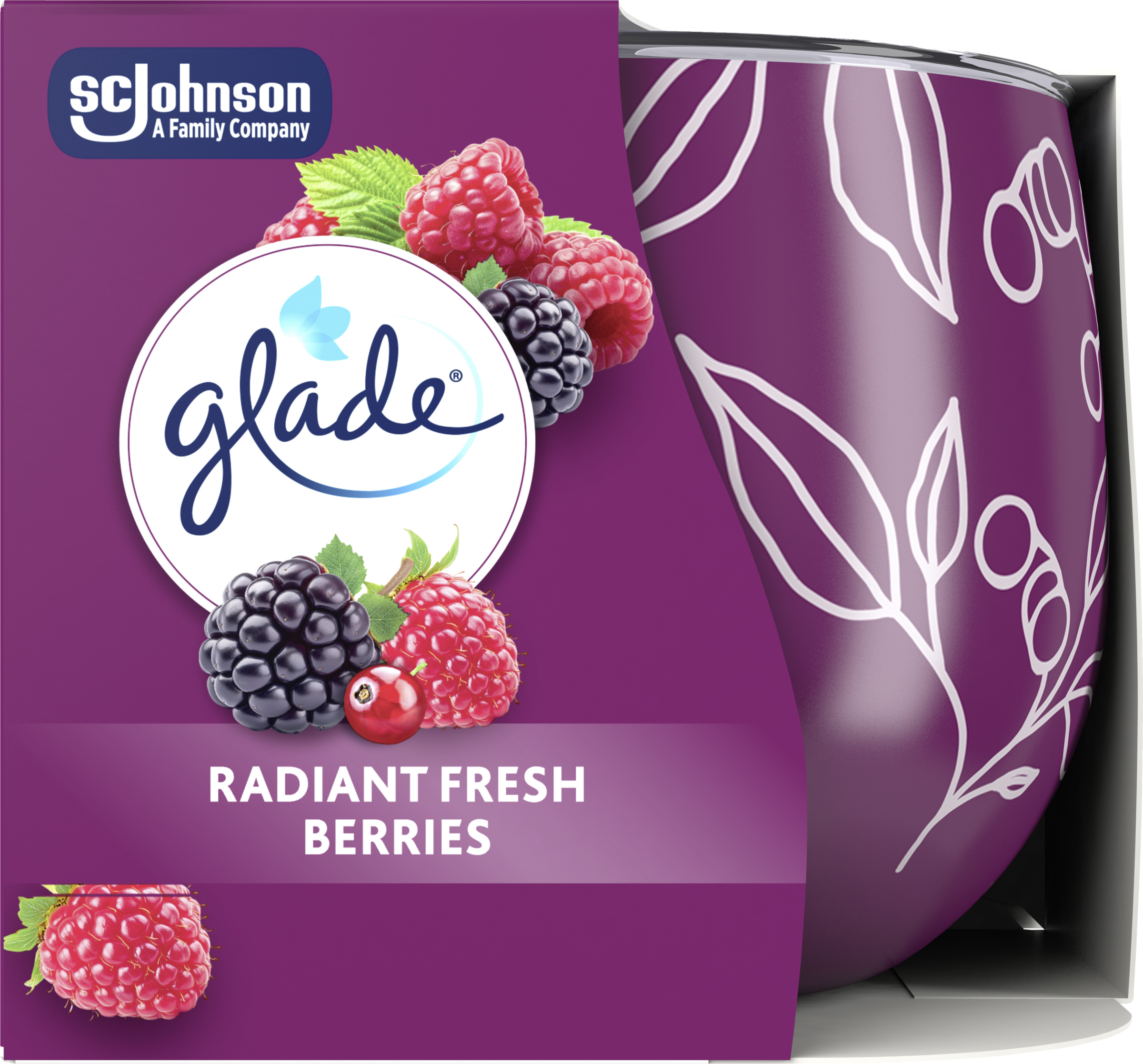 Glade scented candle Radiant Fresh Berries 108 ml