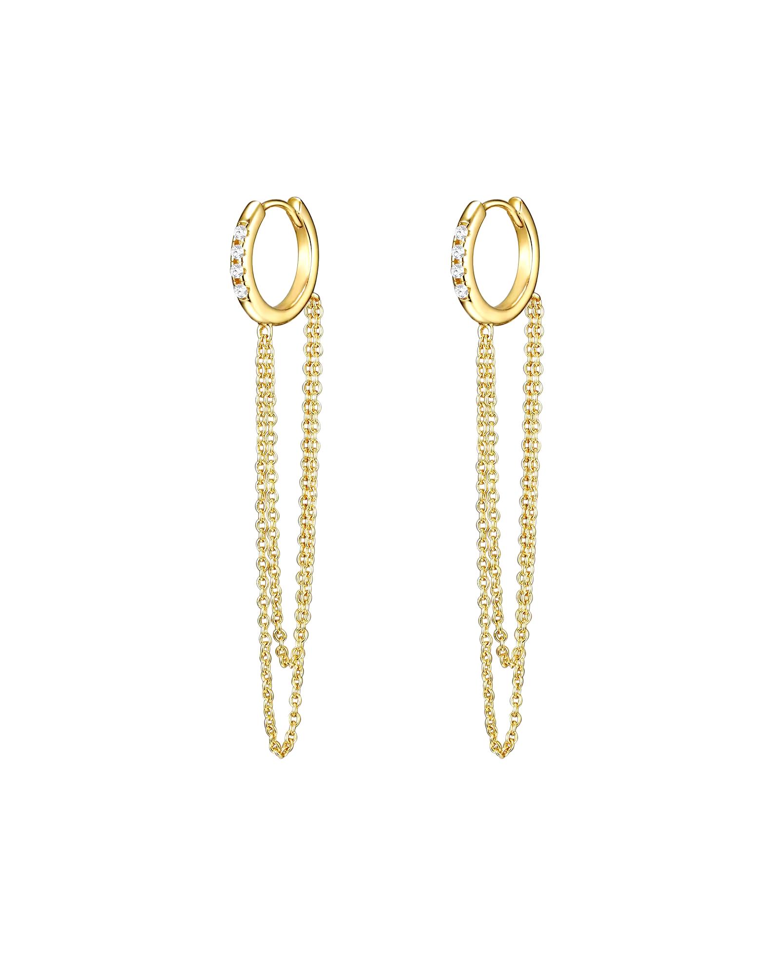 Glanzstücke München Highlights Munich hoop earrings sterling silver zirconia in rose gold