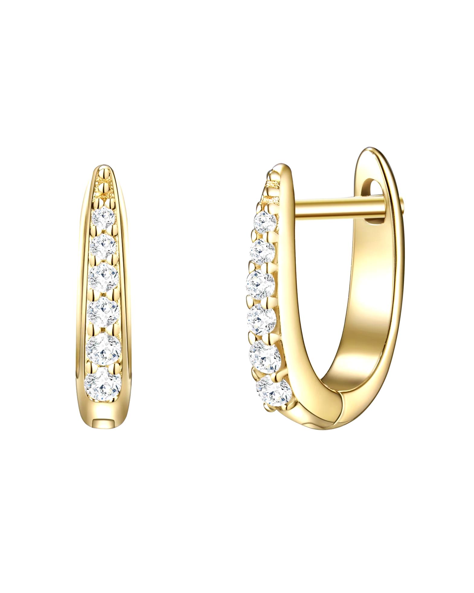 Glanzstücke München Highlights Munich earring hoop earrings sterling silver zirconia in rose gold