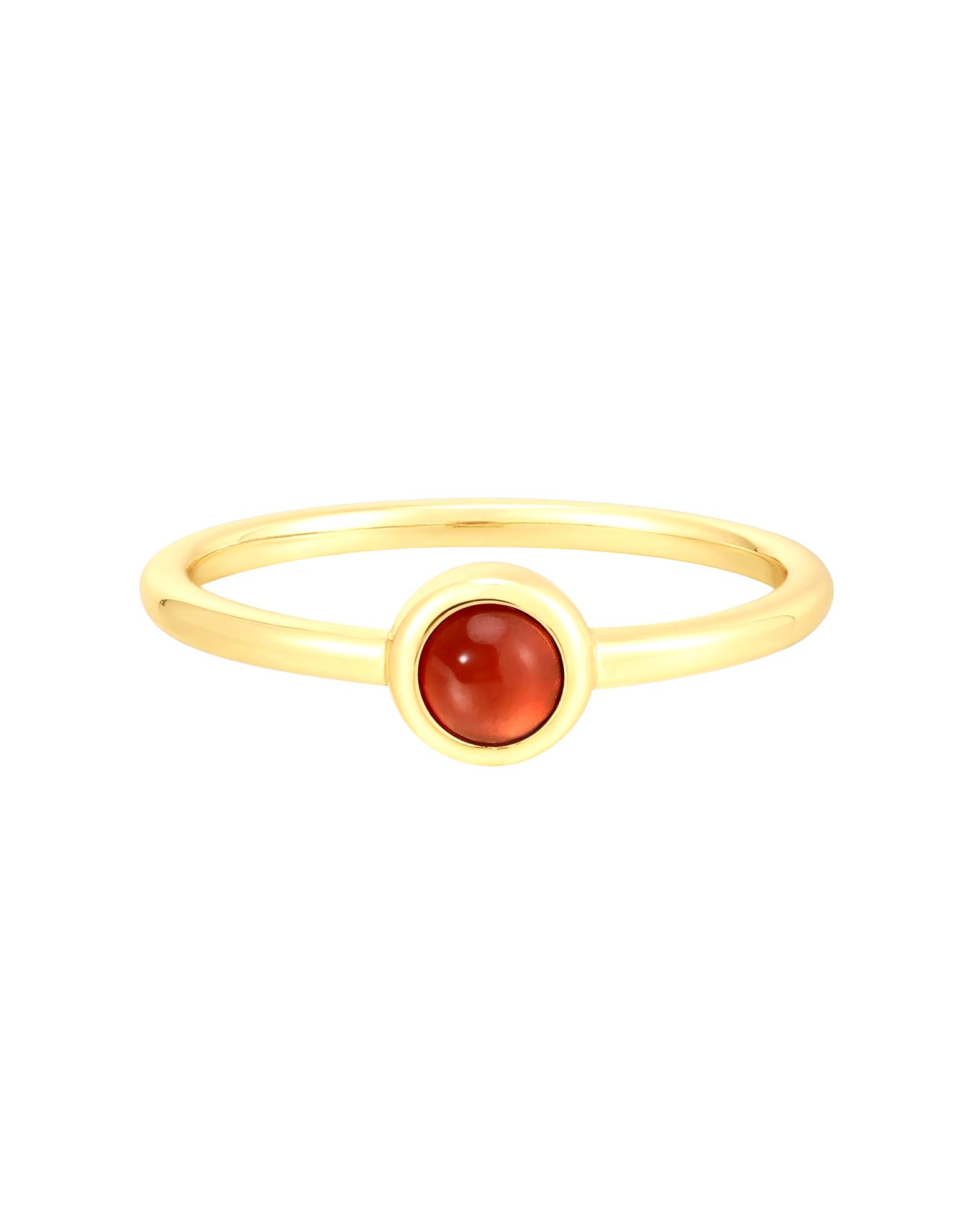 Glanzstücke München Highlights Munich Ring Ring made of sterling silver in yellow gold with garnet