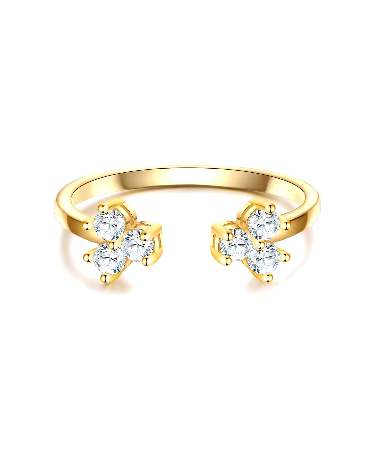 Glanzstücke München Highlights Munich Ring Ring made of sterling silver in yellow gold with zirconia