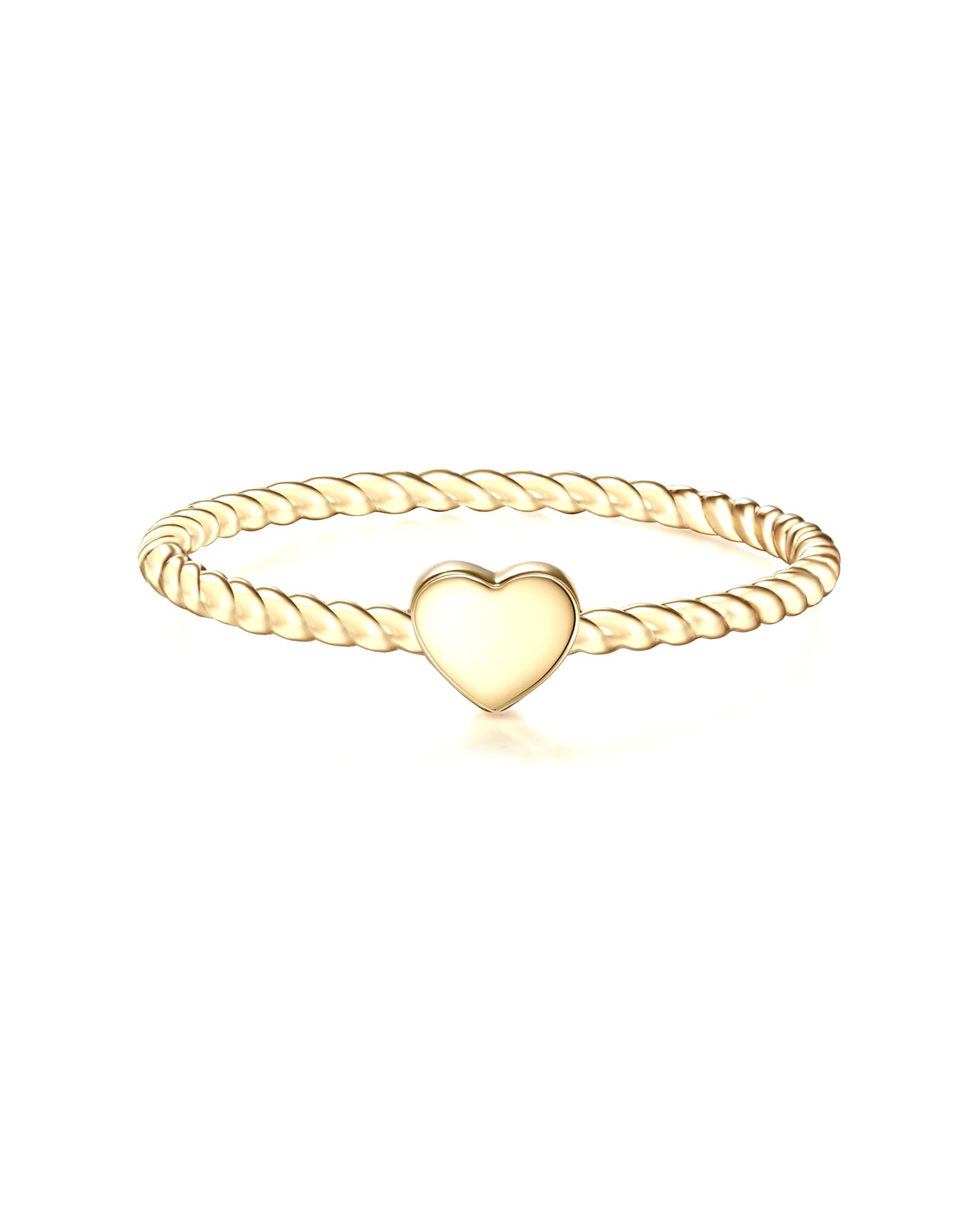 Glanzstücke München Highlights Munich Ring Ring Heart Sterling Silver in Yellow Gold