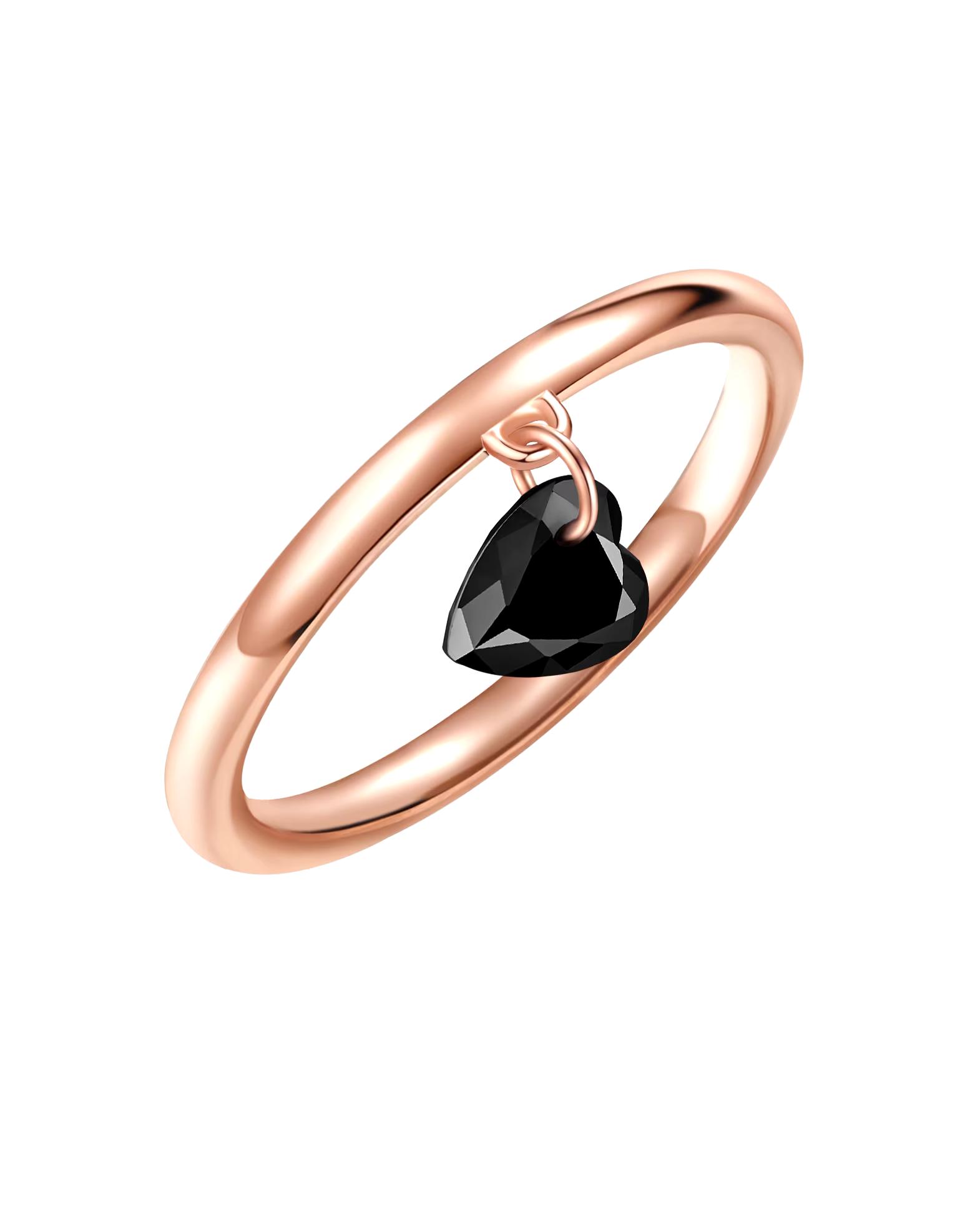 Glanzstücke München Highlights Munich Ring Ring Heart Sterling Silver Spinel in Rose Gold