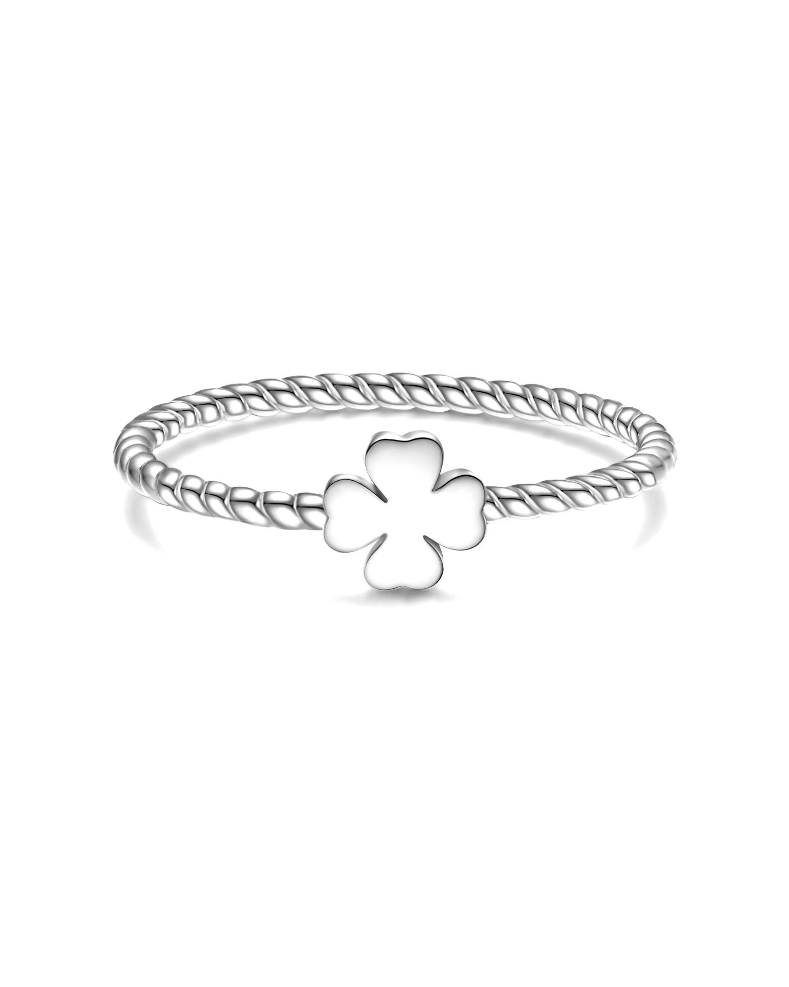 Glanzstücke München Highlights Munich Ring Cloverleaf Ring made of sterling silver in silver