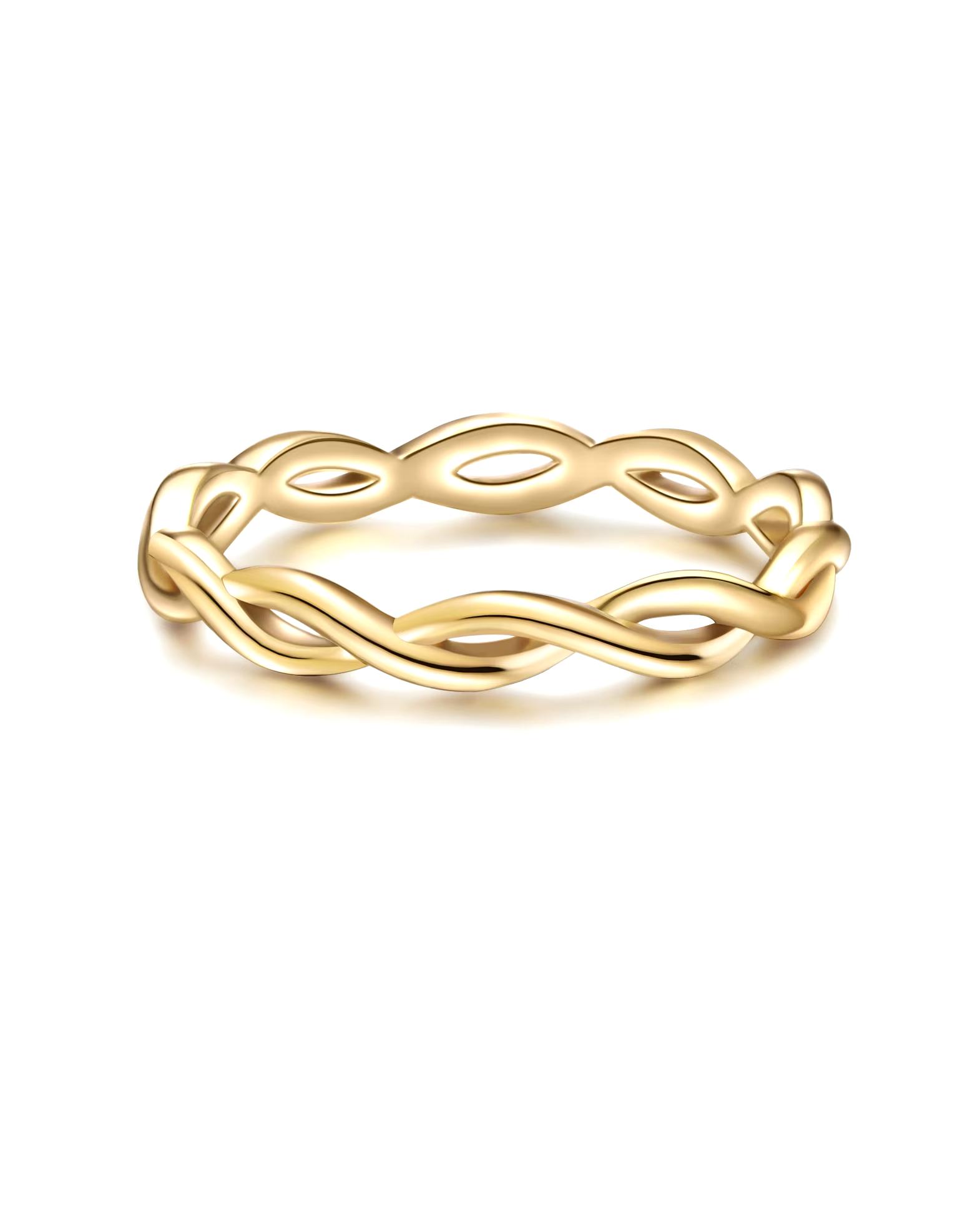 Glanzstücke München Highlights Munich Ring Ring Sterling Silver in Yellow Gold