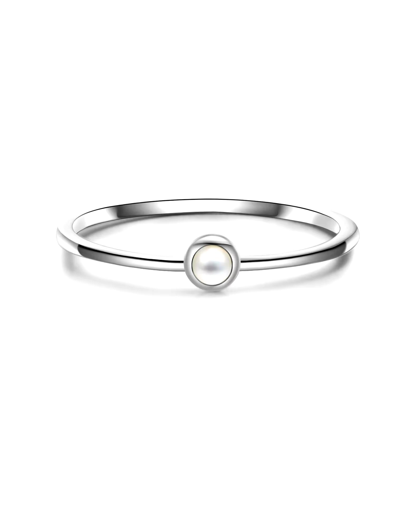 Glanzstücke München Highlights Munich Ring Ring Sterling Silver Mother of Pearl in Silver