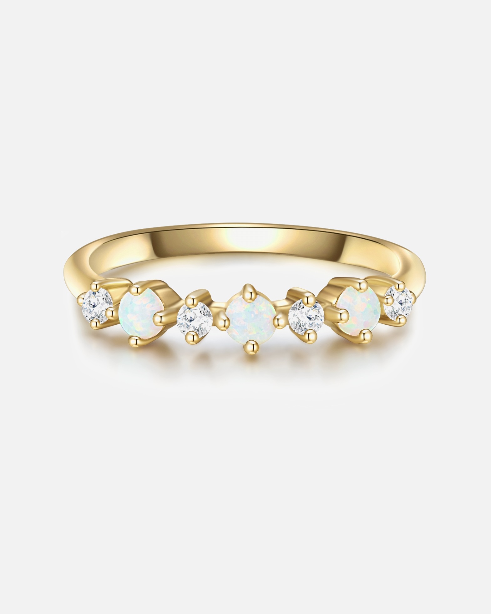 Glanzstücke München Highlights Munich Ring Ring Sterling Silver Zirconia in Yellow Gold