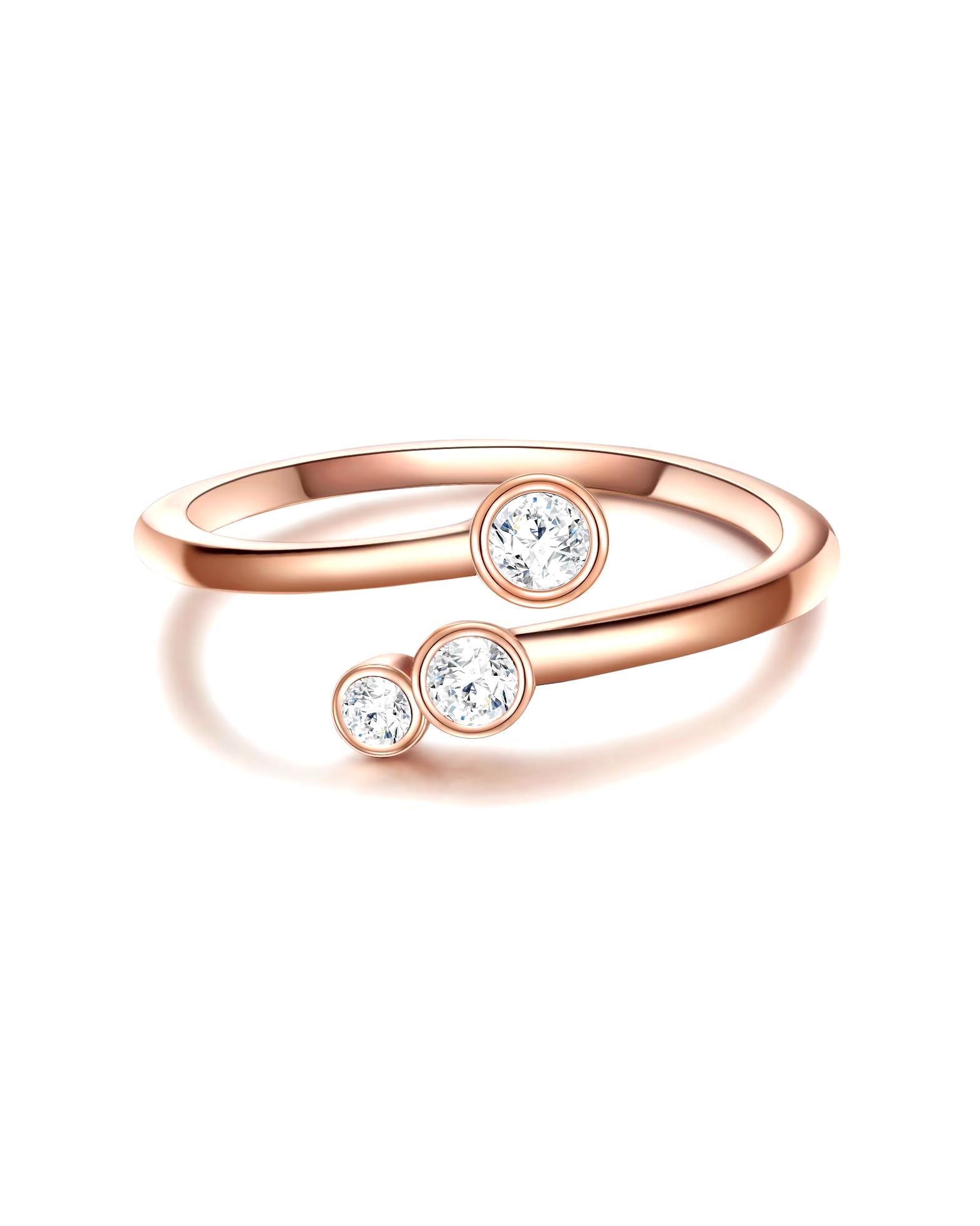 Glanzstücke München Highlights Munich Ring Ring Sterling Silver Zirconia in Yellow Gold